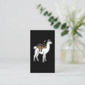 Sleuf slaapt op alpaca Lama Visitekaartje (Staand voorkant)