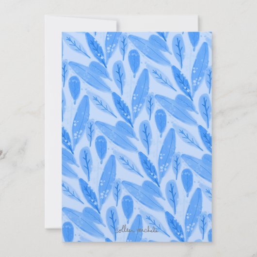 Sleuf TWIN BOYS Birthday Party in Blue and White Kaart (Achterkant)