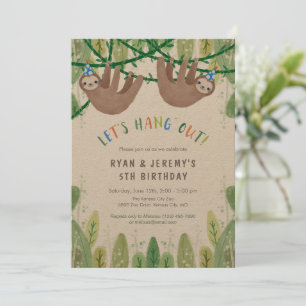 Sleuf TWIN BOYS Birthday Party in Blue and White Kaart