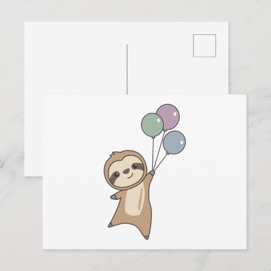 Sleuf vliegt op met ballonnen briefkaart (Voorkant / Achterkant)