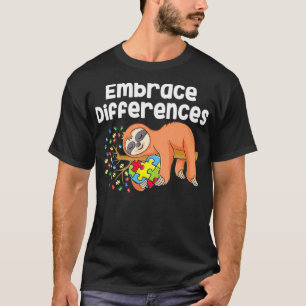 Sleuf voor Puzzle Piece Cute sloth T-shirt
