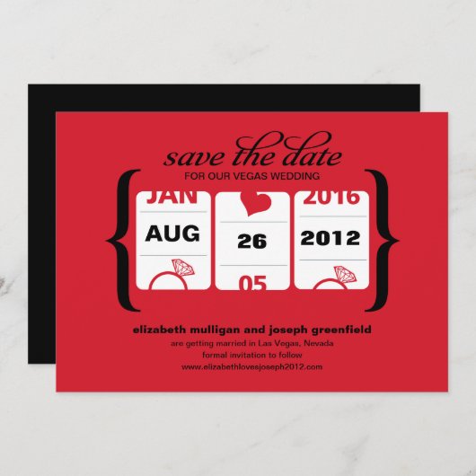 Sleufmachine Bewaar de datum - Trouwen Save The Date (Voorkant / Achterkant)