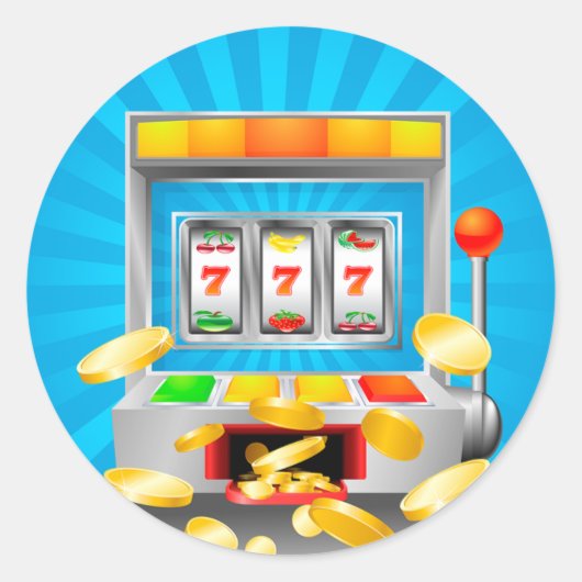 Sleufmachine Ronde Sticker (Voorkant)