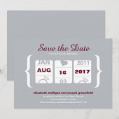 Sleufmachine Save the Date - Trouwen Kaart (Voorkant / Achterkant)