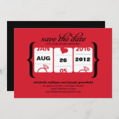 Sleufmachine Trouwdatum - Trouwen Save The Date (Voorkant / Achterkant)