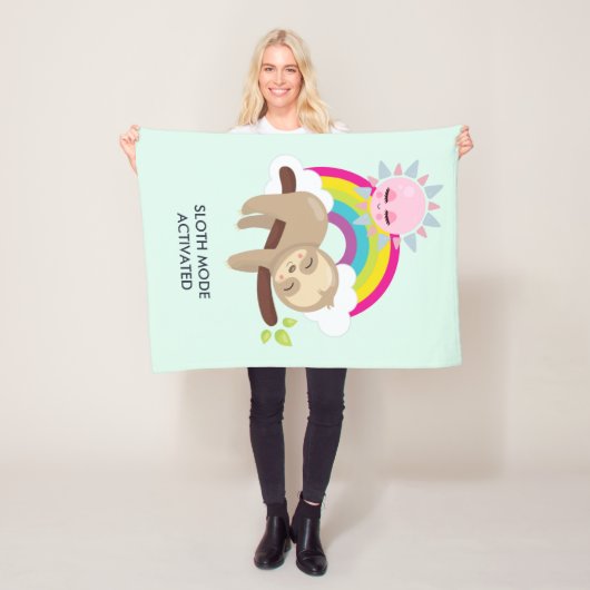 Sleufmodus geactiveerd Funny Illustratie Fleece Deken (In situ)