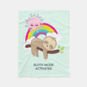 Sleufmodus geactiveerd Funny Illustratie Fleece Deken (Voorkant)