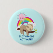 Sleufmodus geactiveerd Funny Illustratie Ronde Button 5,7 Cm (Voorkant)
