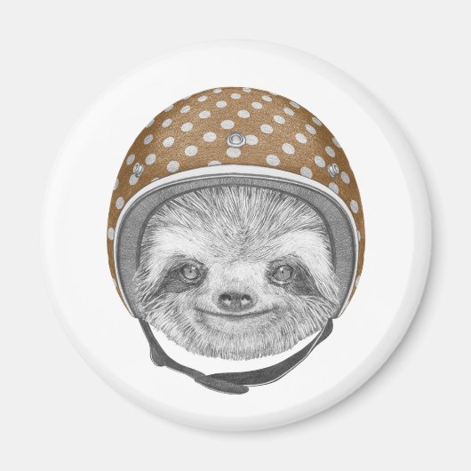 Sleufportret | Motorfiethelm Magneet (Voorkant)