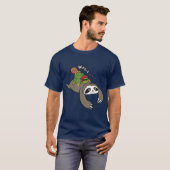 Sleufschildpad en slak T Piggyback nemen het langz T-shirt (Voorkant volledig)