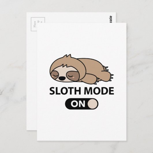 Sleufstand ingeschakeld briefkaart (Voorkant / Achterkant)