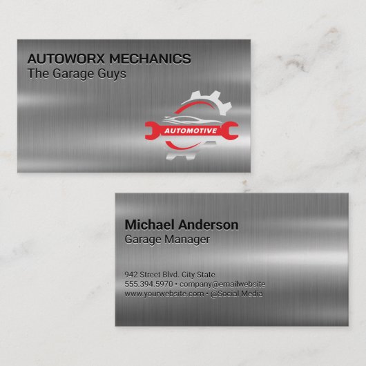 Sleutel | Auto Logo Visitekaartje (Voorkant / Achterkant)