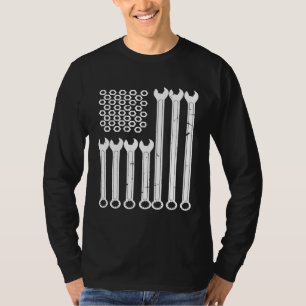 Sleutel Bout Reparateur Cool Patriottische Vlag Va T-shirt