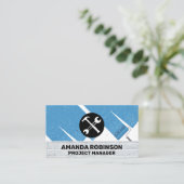 Sleutel en hamer | Verfroller en stenen Visitekaartje (Staand voorkant)