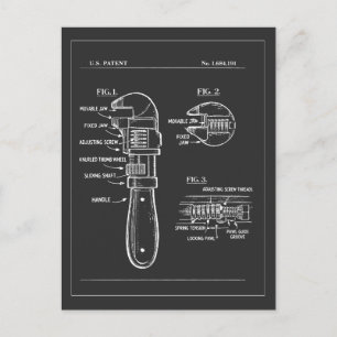 Sleutel gereedschap blauwdruk cadeau briefkaart