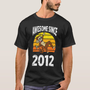 Sleutel Geweldige sinds 2012 10e verjaardag 10 jaa T-shirt