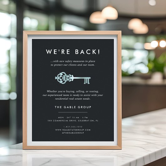  sleutel | Heropening van activiteiten onroerend g Poster