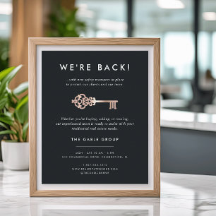 sleutel Heropening van activiteiten onroerend g Poster