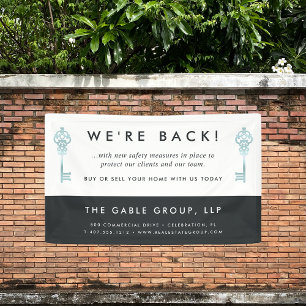  sleutel   Heropening van activiteiten onroerend g Spandoek