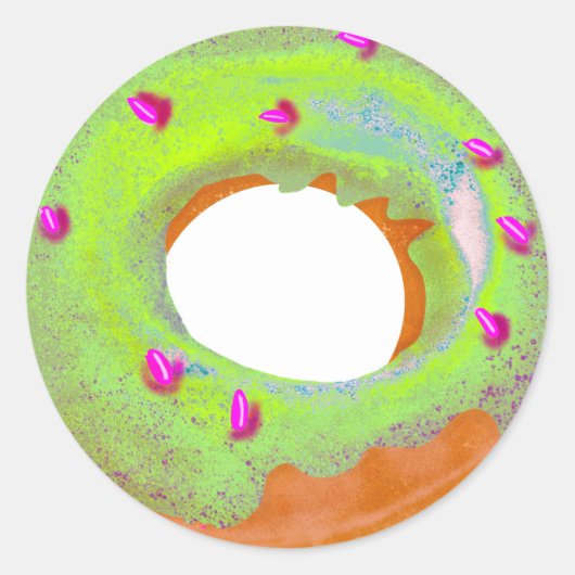 sleutel Limoen Donut Wall Sticker (Voorkant)