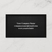 Sleutel Logo | Koolstofvezel Achtergrond Visitekaartje (Achterkant)