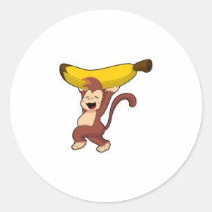 Sleutel met Banana Ronde Sticker