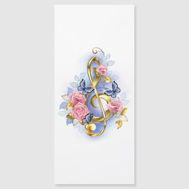 Sleutel met roze rozen (Voorkant)