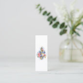 Sleutel met roze rozen contactkaartje (Staand voorkant)