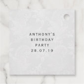  sleutel met Ruby Red Gemstone Bedankjes Labels (Achterkant)