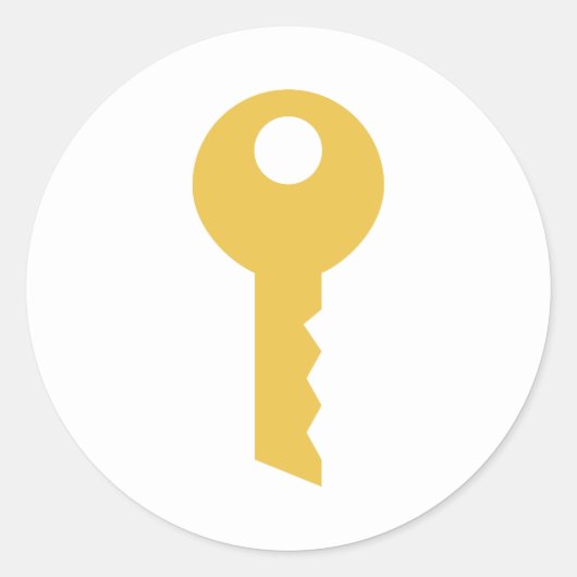 Sleutel Ronde Sticker (Voorkant)