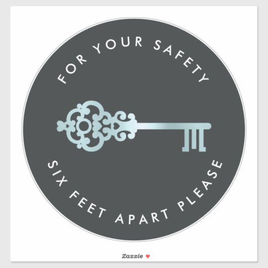  sleutel | Sociale afstandsvloermarkering Sticker (Vel)