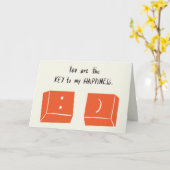 SLEUTEL tot mijn geluk Kaart (Gele Bloem)