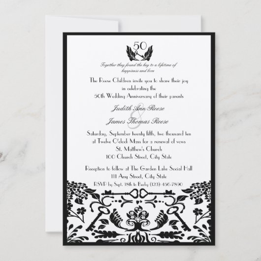 Sleutel tot mijn hart / 50ste Jubileum Kaart (Voorkant)