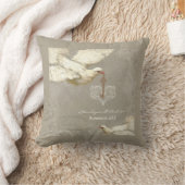 Sleutel tot mijn Hart Dove Swirl Flourish Grey Col Kussen (Deken)