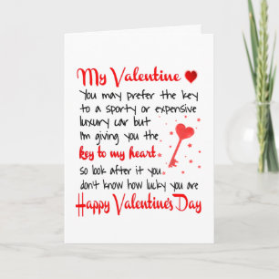 Sleutel tot mijn hart Valentijnsdag cadeau Kaart