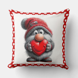 "Sleutel tot mijn Hart" Whimsische Gnome Kussen