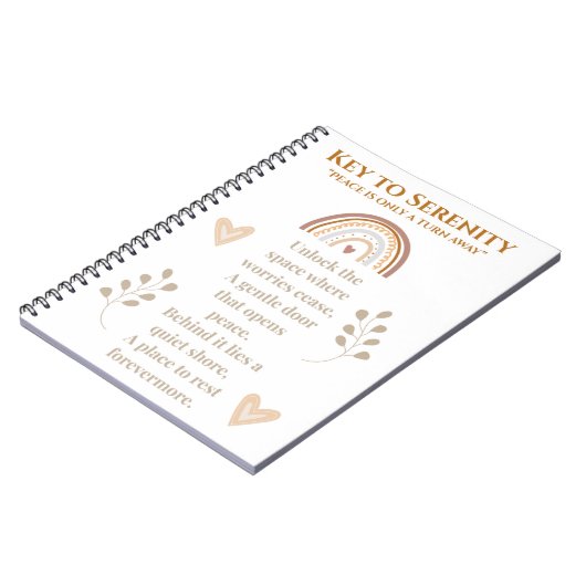 Sleutel tot Serenity Journal | Inspirerend Notitie Notitieboek (Linkerzijde)