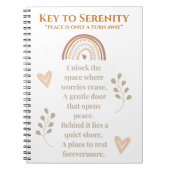 Sleutel tot Serenity Journal | Inspirerend Notitie Notitieboek (Voorkant)