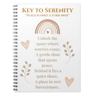 Sleutel tot Serenity Journal | Inspirerend Notitie Notitieboek