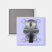 "Sleutel van het Leven (Ankh)" in Chrome Magnet Magneet (Voorkant / Achterkant)