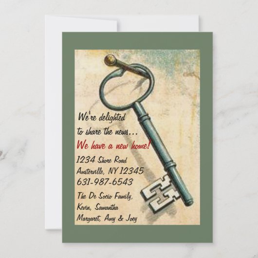 Sleutel - Verplaatsende Aankondiging (Voorkant)