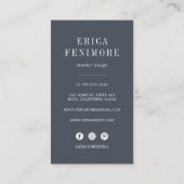  sleutel | Verticaal interieurontwerper Visitekaartje (Achterkant)