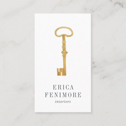  sleutel | Verticaal interieurontwerper Visitekaartje (Voorkant)