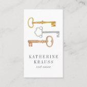 sleutel | Verticaal onroerend goed Visitekaartje (Voorkant)