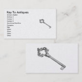 Sleutel voor de Antiek markt van Antieke Visitekaartje (Voorkant / Achterkant)