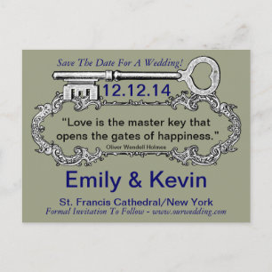 Sleutel voor mijn hart aankondigingskaart