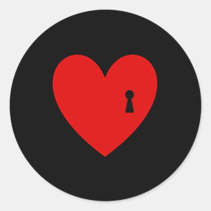 Sleutel voor mijn hart ronde sticker