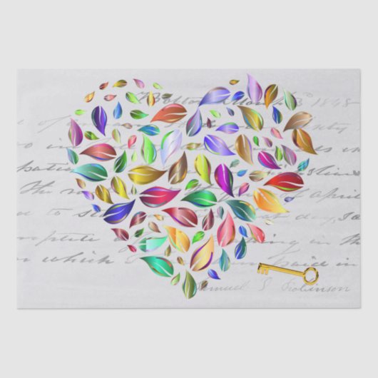 Sleutel voor Mijn hart Tissuepapier (Voorkant)