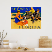  sleutel West Beach scene Poster (Keuken)