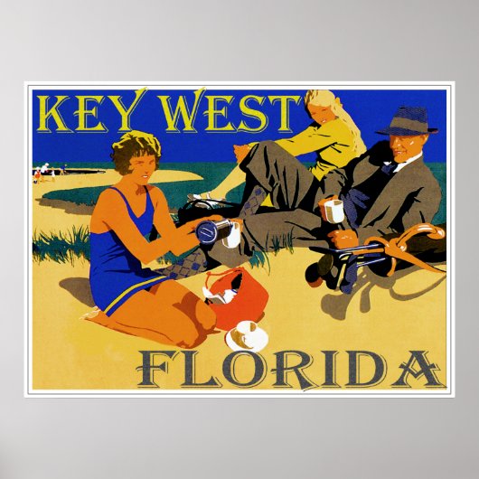  sleutel West Beach scene Poster (Voorkant)